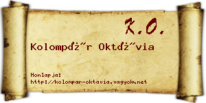 Kolompár Oktávia névjegykártya